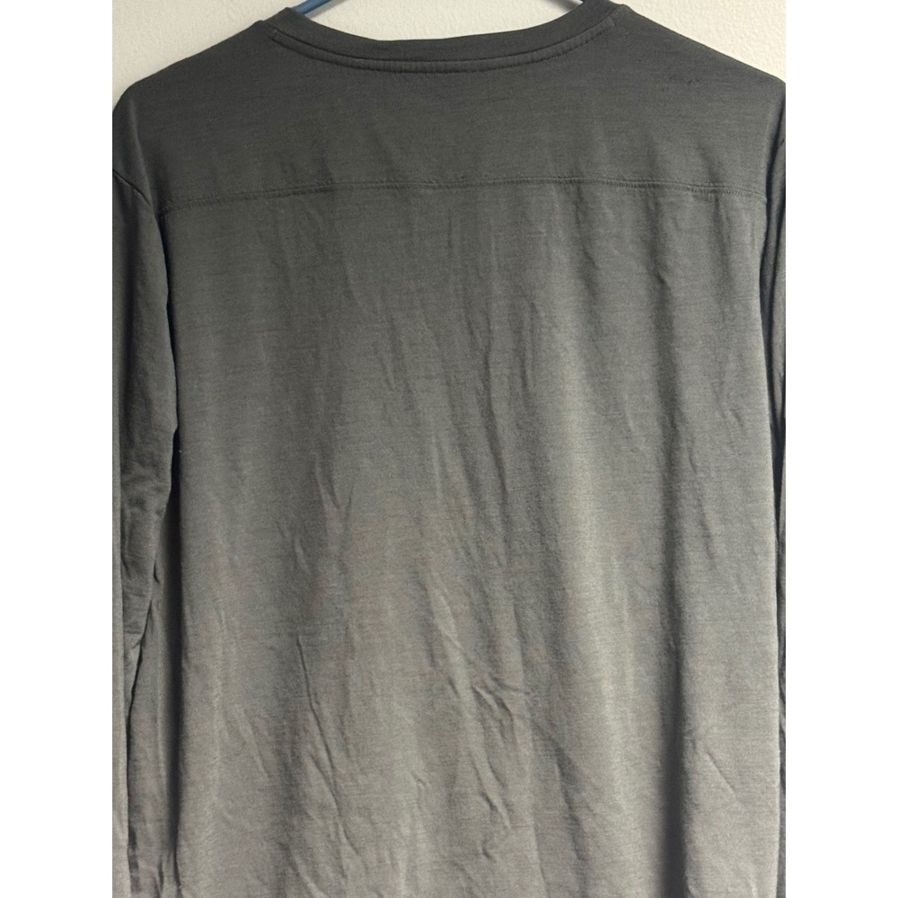 Rhone Trek Henley Long Sleeve Shirt Mens XL Gray Activewear Merino Wool Blend - Picture 8 of 12